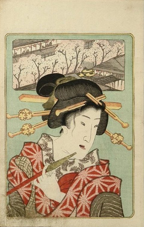 日本和歌《思绪纷繁之际，外出途中见野火熊熊，故作此歌》